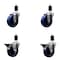 Service Caster 4'' Solid Poly Wheel Swivel 1-1/2'' Expanding Stem Caster Set 2 Brakes, 4PK SCC-EX20S414-SPUS-2-PLB-2-112 - alternate 1